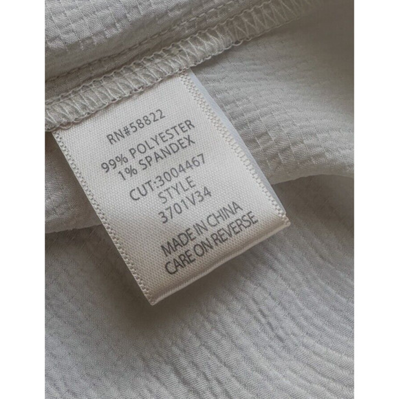 Max Studio Womens Large Button Up Blouse Long Sleeve Top Ivory Cream NWT - Picture 7 of 7